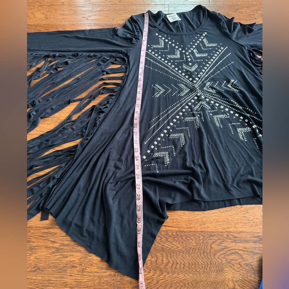 Vocal‎ Black Studded Fringe Tunic Dress - Picture 10 of 10